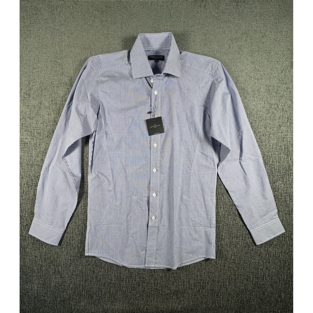 Combatant Gentlemen Men's Black Plaid M Slim Fit Button Front Shirt Size 15.5‎